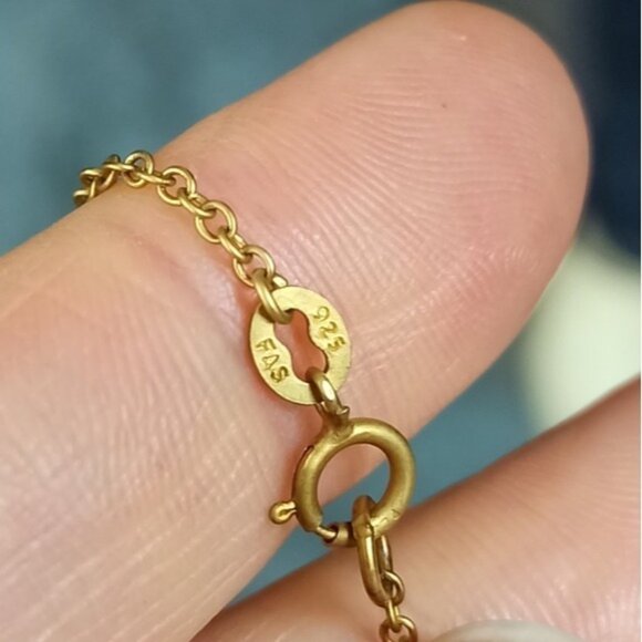 FAS Vintage Sterling Silver Gold Tone Tassel Pendant Necklace - Picture 8 of 10